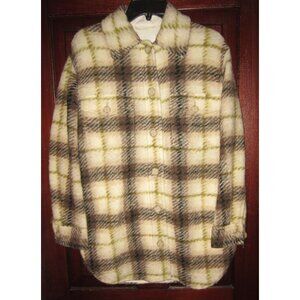 Aritzia Wilfred Free Size XS Lyon Jacket Shirt Shacket Plaid Wool Pockets Tunic